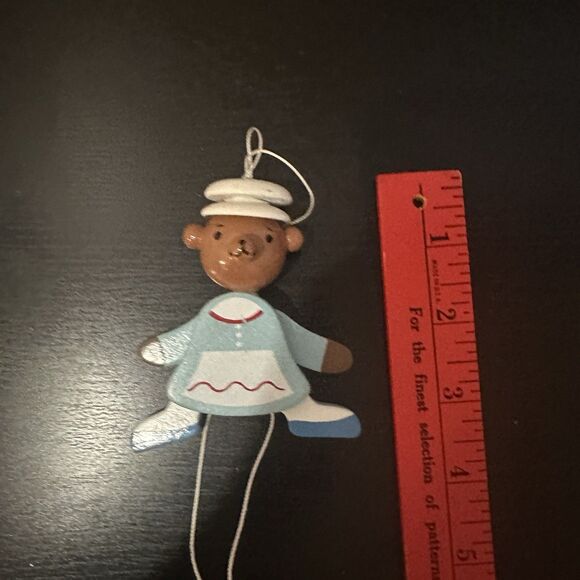 Vintage MCM Sevi Italy Child's Baby Wooden Pull Toy Harlequin Mid-Century - Picture 4 of 5